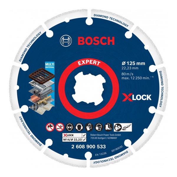 Disque diamant Expert - spécial métal - Ø125mm - X-Lock